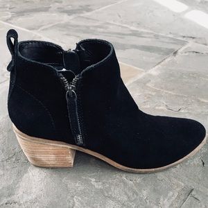 Dolce Vita black suede ankle booties size 7.5